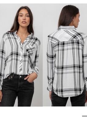 Rails Black & White Plaid Shirt